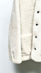Thom Browne 4-bar Metal Button Shearling Leather Jacket