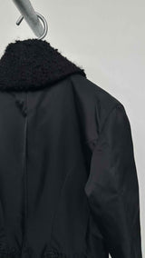 Issey Miyake Shawl Tweed-knit Hybrid Oversized Coat