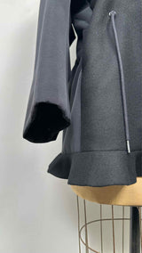 Sacai Oversized Short Wool Melton Jacket Dress