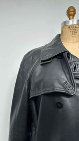 Emporio Armani Skywings Leather Coat