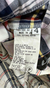 Y's for men Crinkled Plaid Printed Blazer Jacket