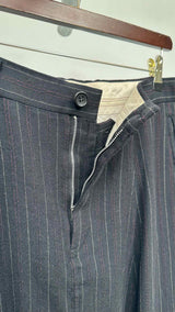 Comme Des Garcons Homme Plus Cropped Drop-Crotch Pin-Stripe Pants