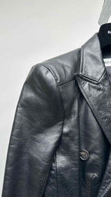 Balenciaga Double-breast Leather Short Coat