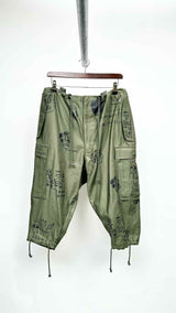 Junya Watanabe MAN X Jean Michel Basquiat Printed Cropped Suspender Pants