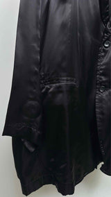 Comme Des Garcons Homme Plus Back-logo Floral Oversized Satin Jacket