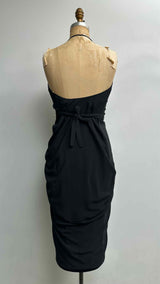 Rick Owens Asymmetrical Wrap Halter-Neck Satin Dress