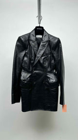 Balenciaga Double-breast Leather Short Coat