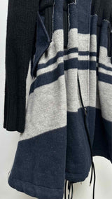 Sacai Zip-up Hybrid Knitted Coat