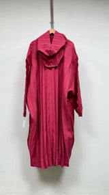 Homme Plisse Wide-pleated Oversized Zip-up Hooded Coat