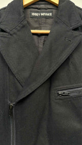 Issey Miyake Heavy Cotton Zip-Up Biker Blazer