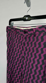 Comme Des Garcons Homme Plus Wave Printed Side-zip Pants