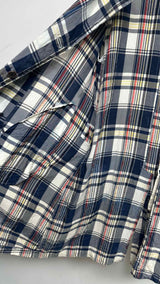 Y's for men Double-breast Plaid Long Light Trench Coat