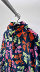 Comme Des Garcons Faux-fur Multi-bow Printed Coat