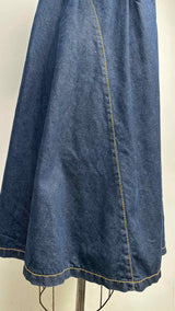 Junya Watanabe Denim S/S Front-Bow Oversized Denim Dress