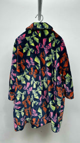 Comme Des Garcons Faux-fur Multi-bow Printed Coat
