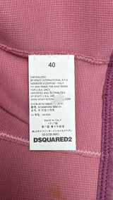 Dsquared2 Ruffle-detailed Bow-embroidered Leather Jacket