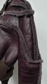 Rick Owens Girdered Shearling Bomber Jacket