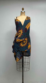 Junya Watanabe N/S Asymmetrical Psychodelic Pleated Dress