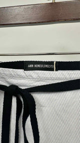 Ann Demeulemeester Pin-stripe Asymmetrical Wrap Skirt