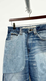 Kartik Research Chikankari Straight-Leg Embellished Panelled Jeans