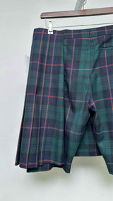 Comme Des Garcons Homme Plus Back-pleated Wrap Plaid Skirts Shorts