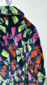 Comme Des Garcons Faux-fur Multi-bow Printed Coat