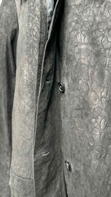 Helmut Lang Archive Embossed Suede Coat