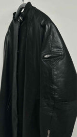 PRADA Cocoon Leather Coat