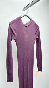 Rick Owens L/S Rib Knit Side-slit Dress