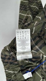 Burberry Plaid Linen Wide Pants
