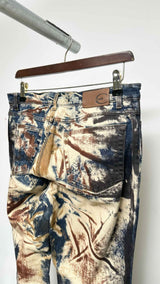 Just Cavalli Rust-dye Printed Flare Jeans