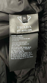 PRADA N/S Logo-applique Renylon Midi Dress