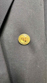 Christian Dior Metal-button Double-breast Mikitary Coat