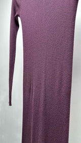 Rick Owens L/S Rib Knit Side-slit Dress