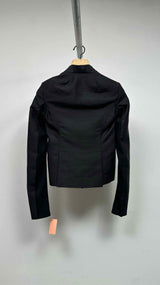 Rick Owens Collarless Cropped Blazer Jacket