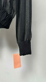 Thom Browne Silk Organza Cropped Cardigan