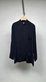 Yohji Yamamoto Pour Homme Mandarin-collar Long Light Blazer Jacket