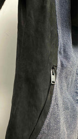 Helmut Lang Fur-collar Dolman Sleeves Hybrit Denim Jacket