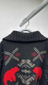 Stella McCartney Fuzzy-sleeve Nordic Knit Jacket