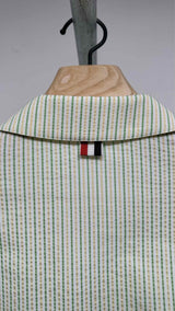 Thom Browne Stripe Seersucker Bomber Jacket