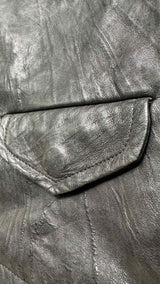 Rick Owens Hammered Leather Biker Jacket