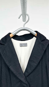 Elena Dawson Two-tone Detailed Pleats-bottom Long Coat