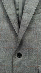 CELINE Plaid Textured Wool Blazer Jacket