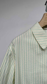 Thom Browne Stripe Seersucker Bomber Jacket