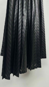 Noir Kei Ninomiya Asymmetrical Pleated Quilted Skirt