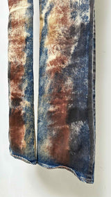 Just Cavalli Rust-dye Printed Flare Jeans