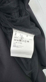 Noir Kei Ninomiya N/S Mesh-trimmed Wool Midi Dress
