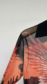 Jean Paul Gaultier Soleil S/S Eagle Print Mesh Shirt