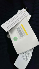 Margiela Long-mesh Sleeve High-neck Rib Knit Dress