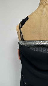 MM6 N/S Sequin-layered Satin Dress